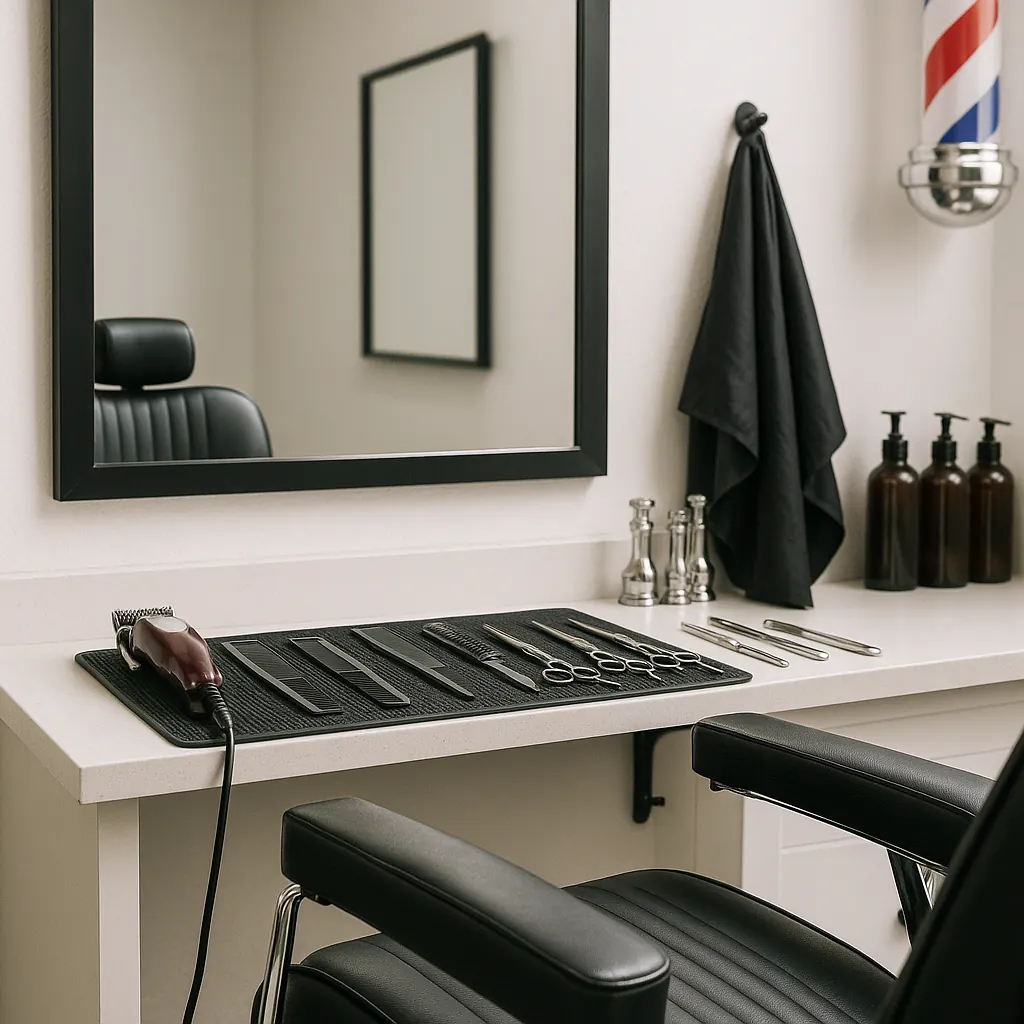Barber tools and station detail